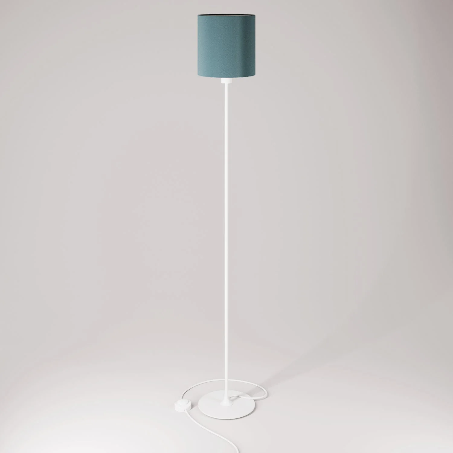 Lampadaire MAG-Y avec abat-jour cylindrique M - Blanc mat - Image 3