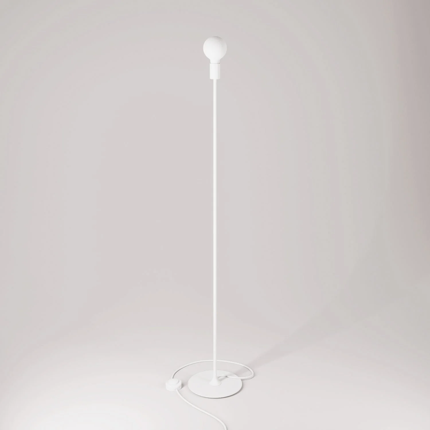 Lampadaire MAG-Y avec ampoule apparente - Blanc mat - Image 3