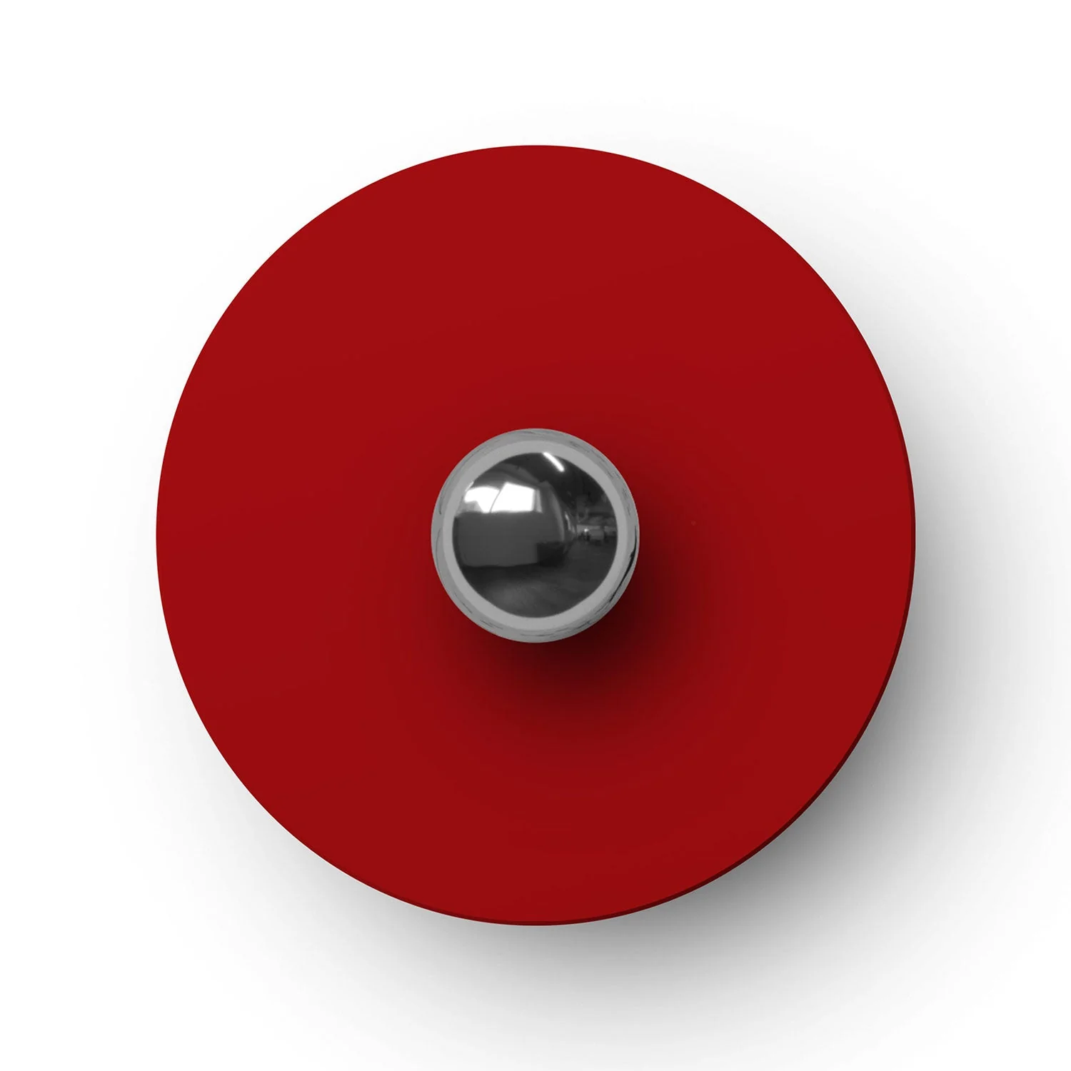 Mini-plateau Ellepì 'Solid Color' Rouge pour lampes, diamètre 24 cm - Fabriqué en Italie - Image 3