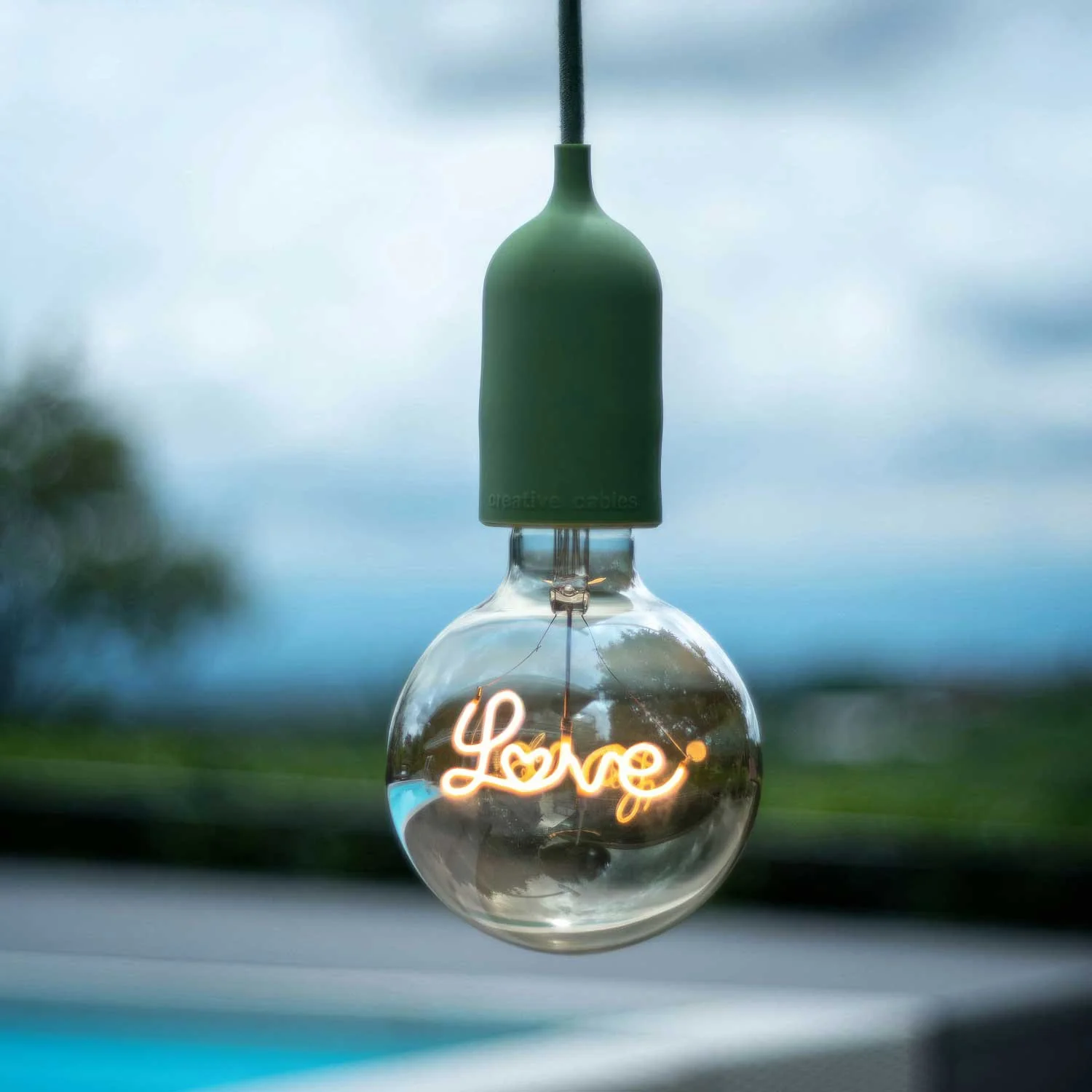 Modulair PASTEL Lampe d’extérieur avec 1,5 m de câble textile, pavillon et douille en silicone IP65 waterproof - Vert prairie - Image 4