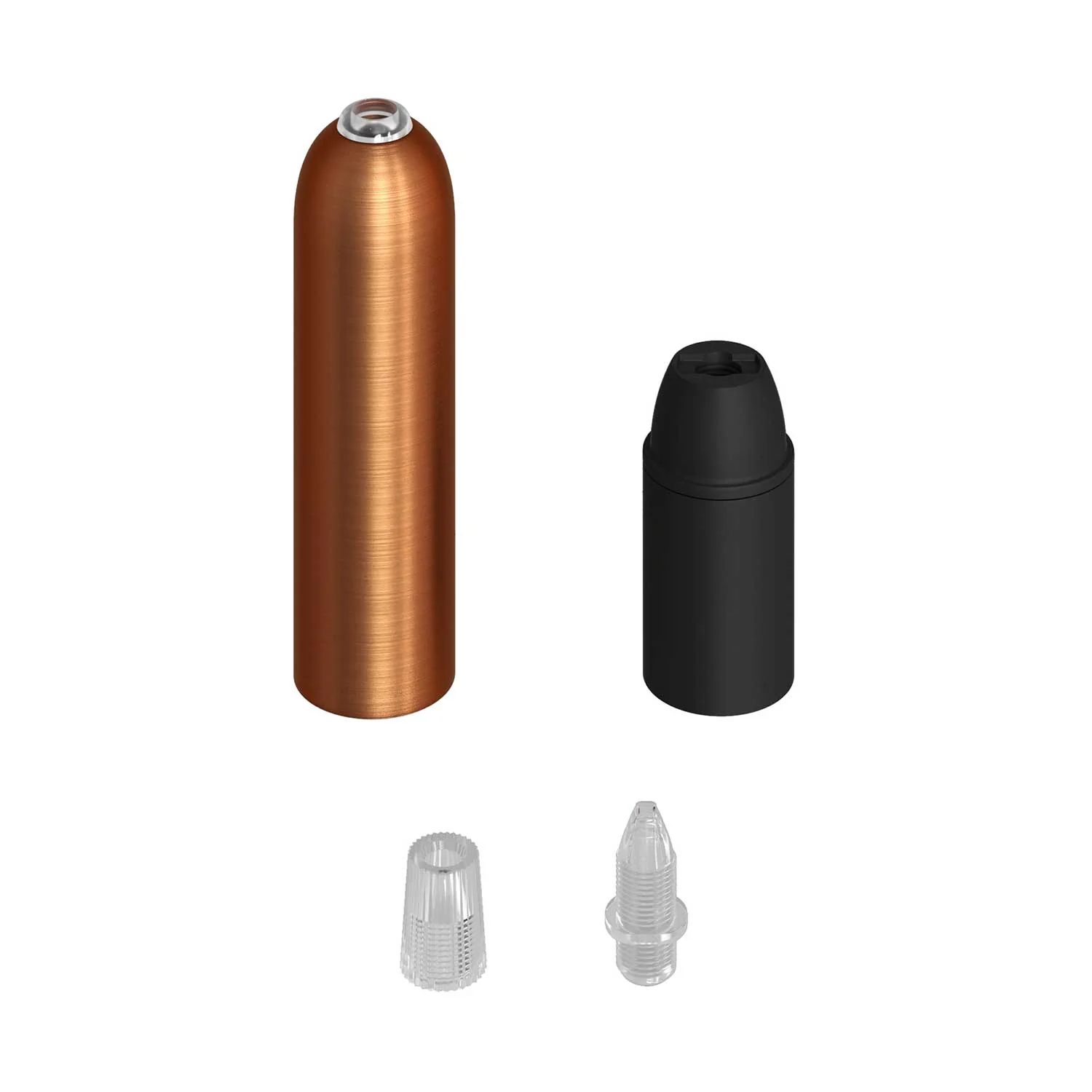 P-Light, kit douille E14 en métal avec serre-câble dissimulé - Cuivre satiné - Image 2