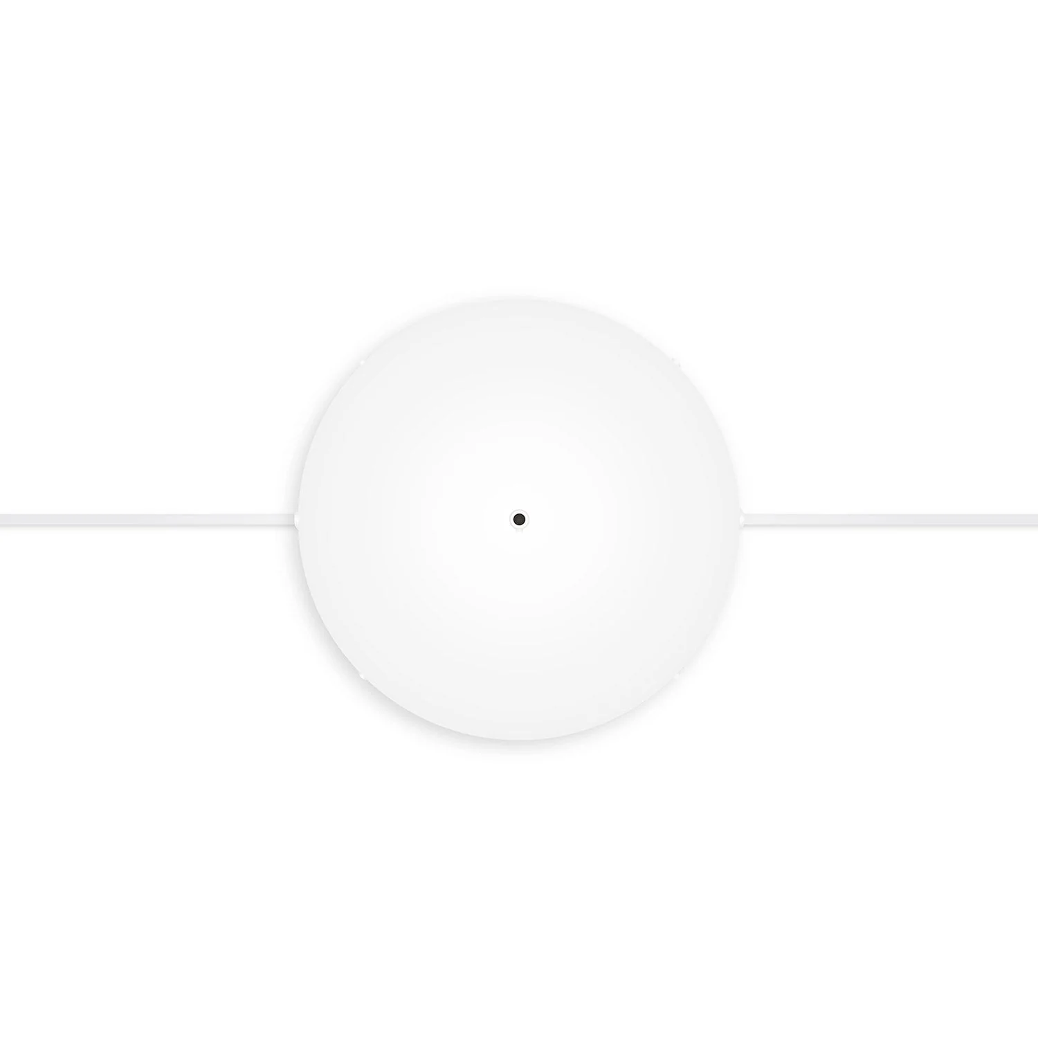 Pavillon rond en aluminium Ø 30 cm avec équerre et Câble de mise à la terre, avec 1 trou central - Blanc Mat - Image 12