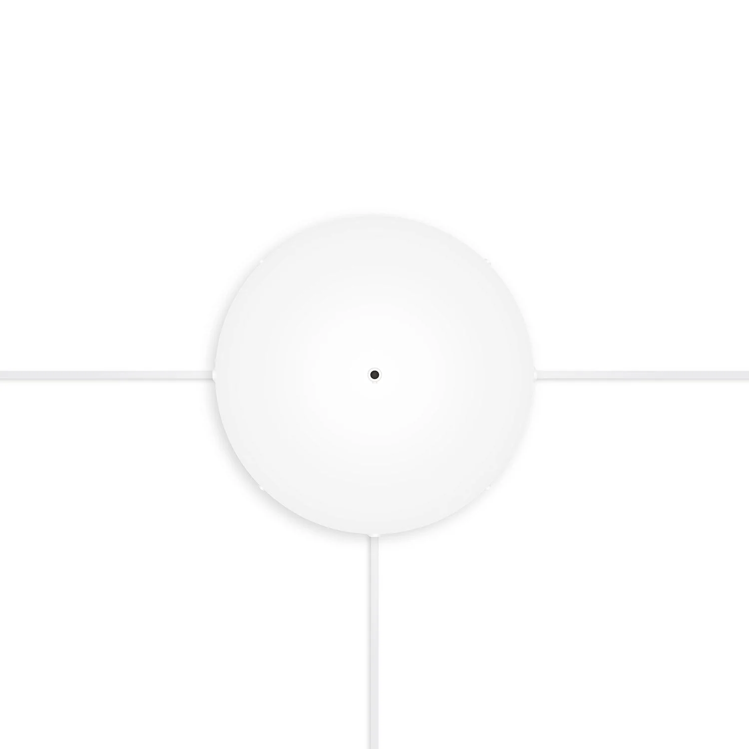 Pavillon rond en aluminium Ø 30 cm avec équerre et Câble de mise à la terre, avec 1 trou central - Blanc Mat - Image 17