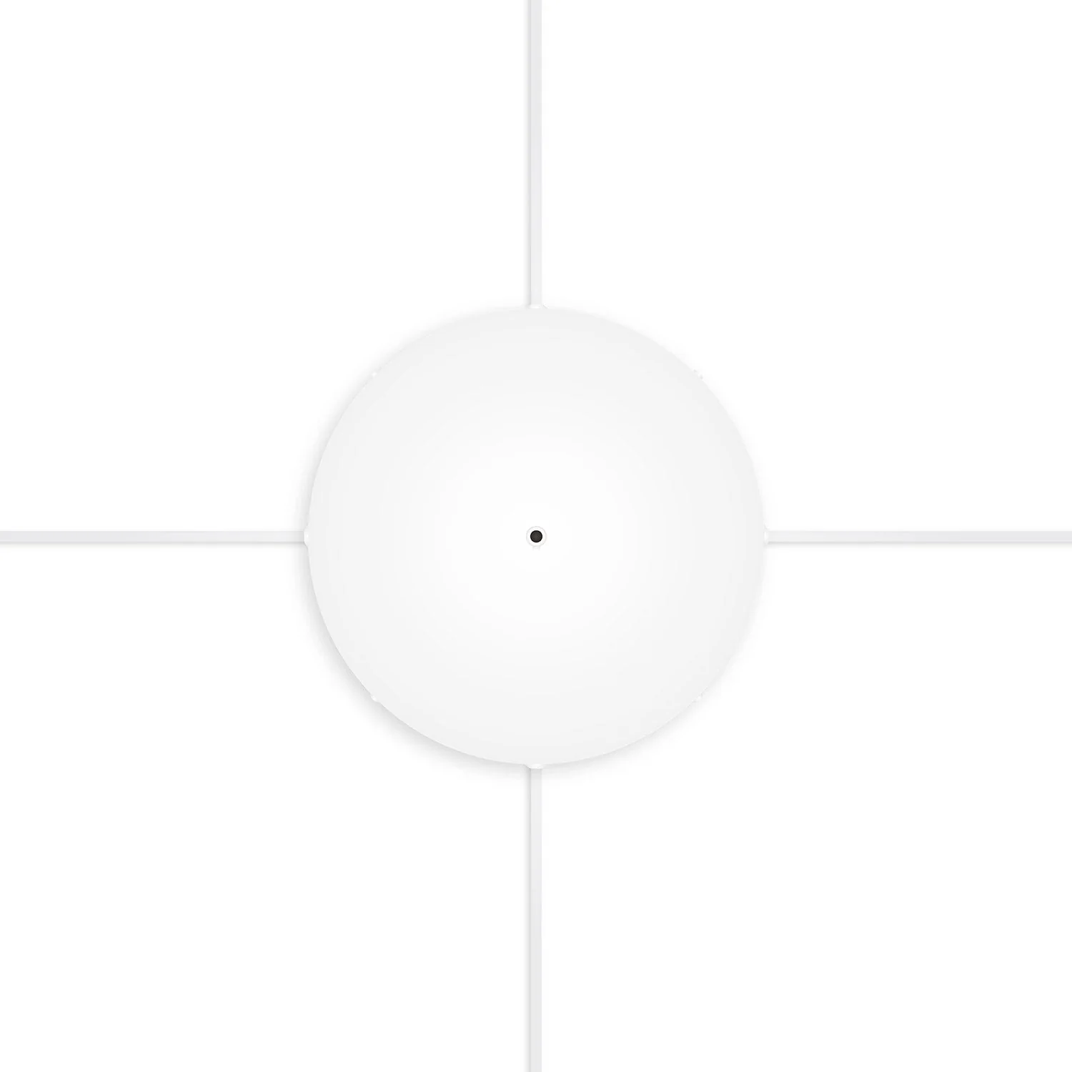 Pavillon rond en aluminium Ø 30 cm avec équerre et Câble de mise à la terre, avec 1 trou central - Blanc Mat - Image 22