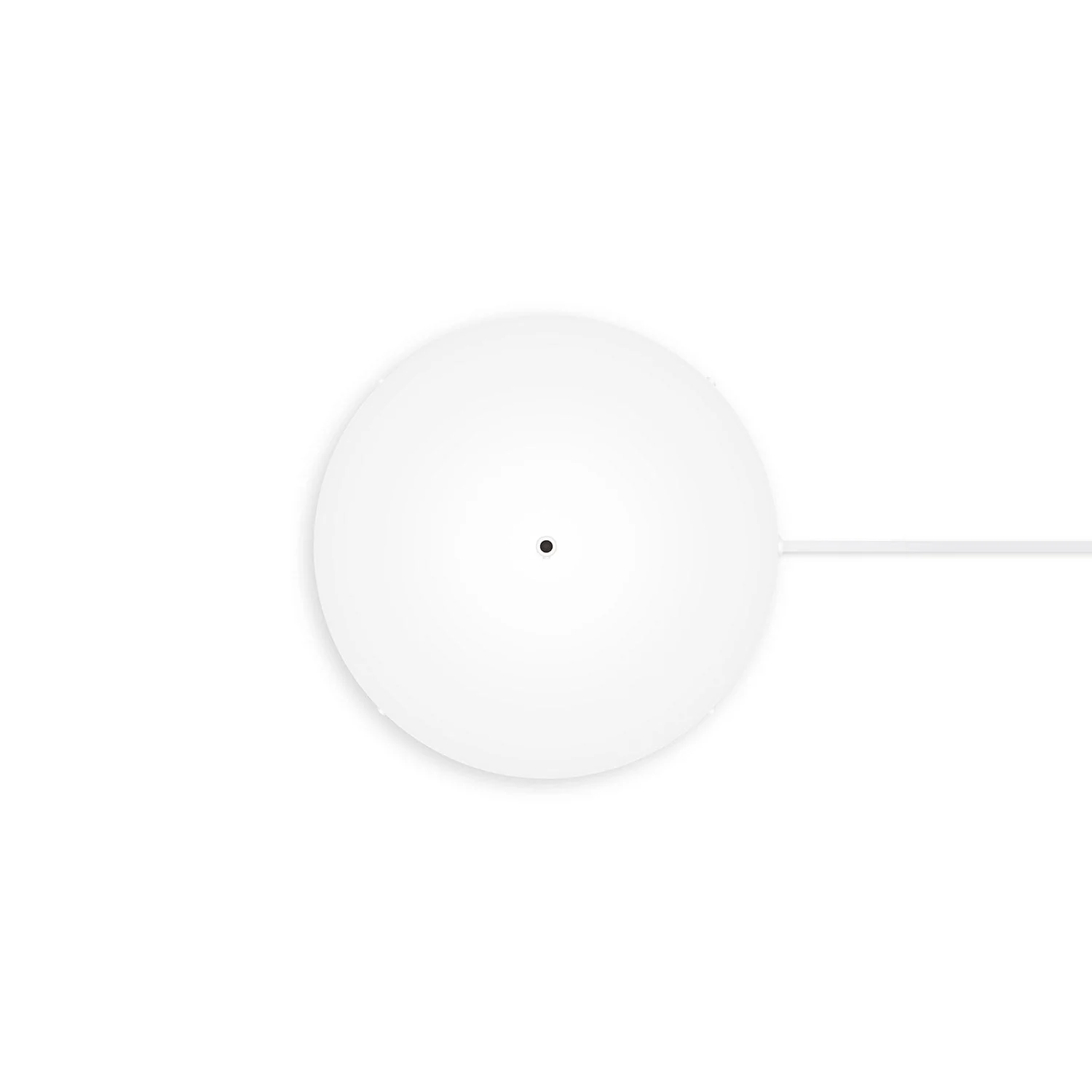 Pavillon rond en aluminium Ø 30 cm avec équerre et Câble de mise à la terre, avec 1 trou central - Blanc Mat - Image 7