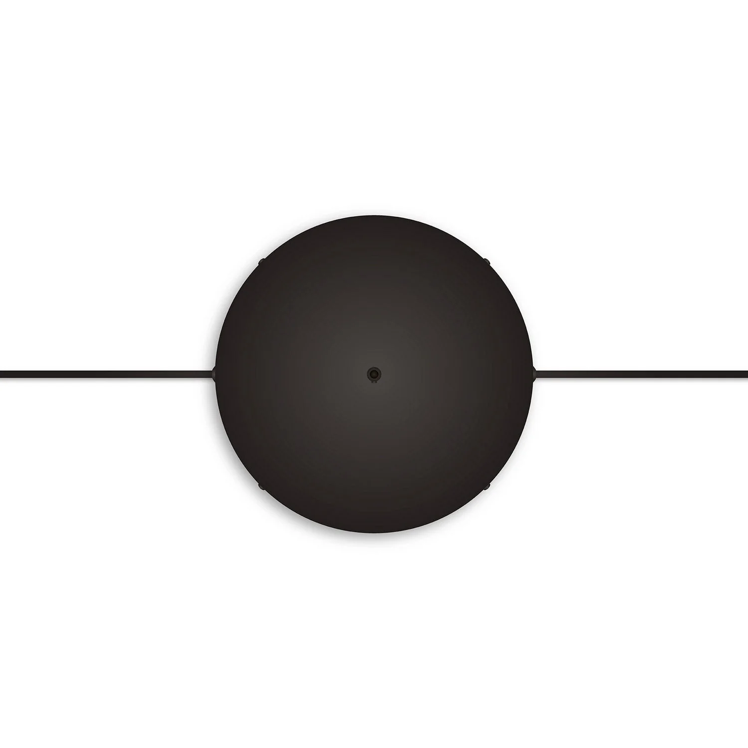 Pavillon rond en aluminium Ø 30 cm avec étrier et câble de mise à la terre, avec 1 trou central - Noir - Image 12