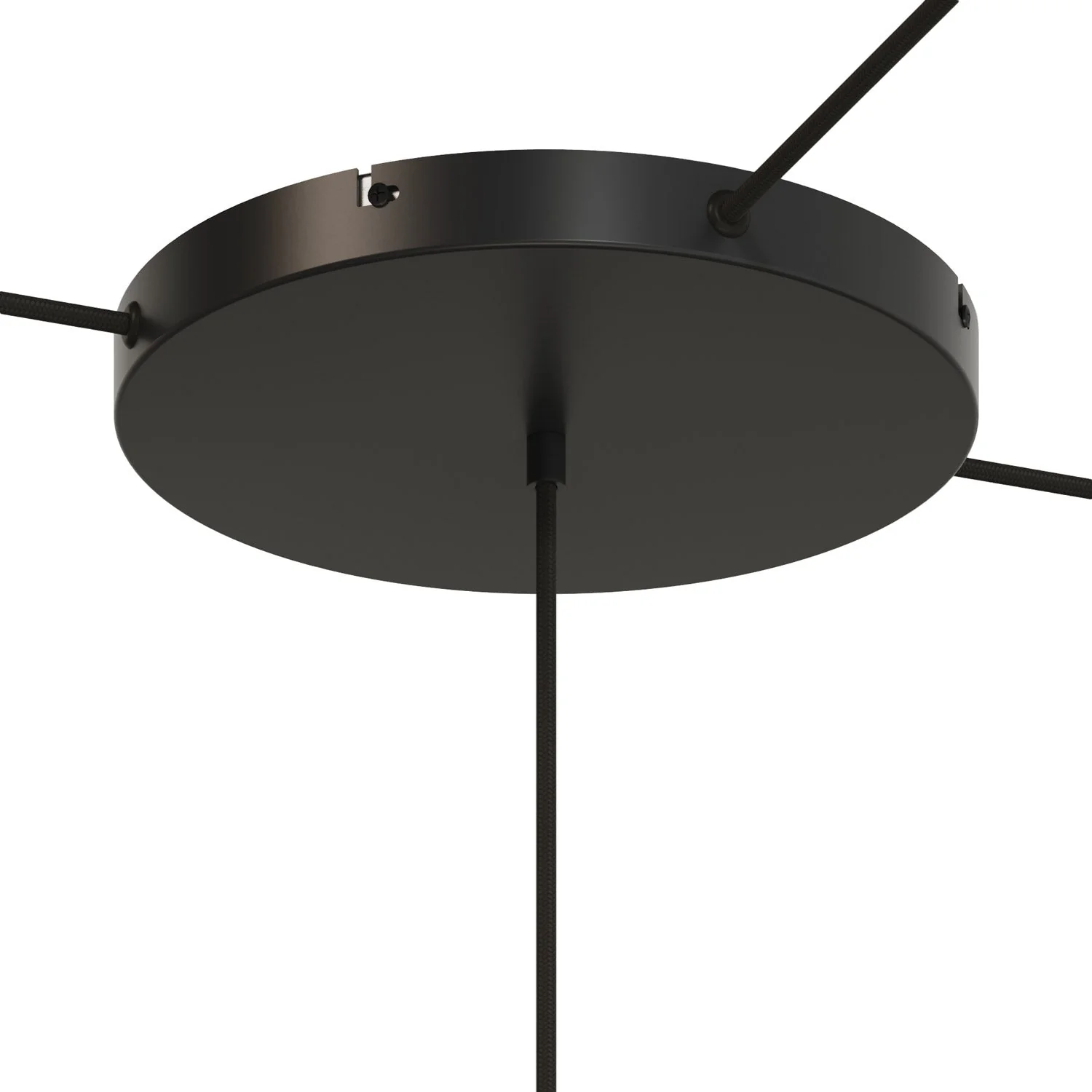 Pavillon rond en aluminium Ø 30 cm avec étrier et câble de mise à la terre, avec 1 trou central - Noir - Image 16