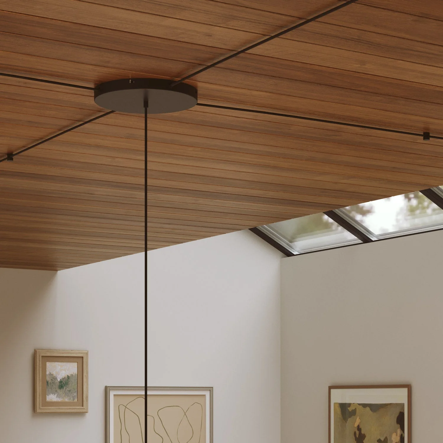 Pavillon rond en aluminium Ø 30 cm avec étrier et câble de mise à la terre, avec 1 trou central - Noir - Image 23