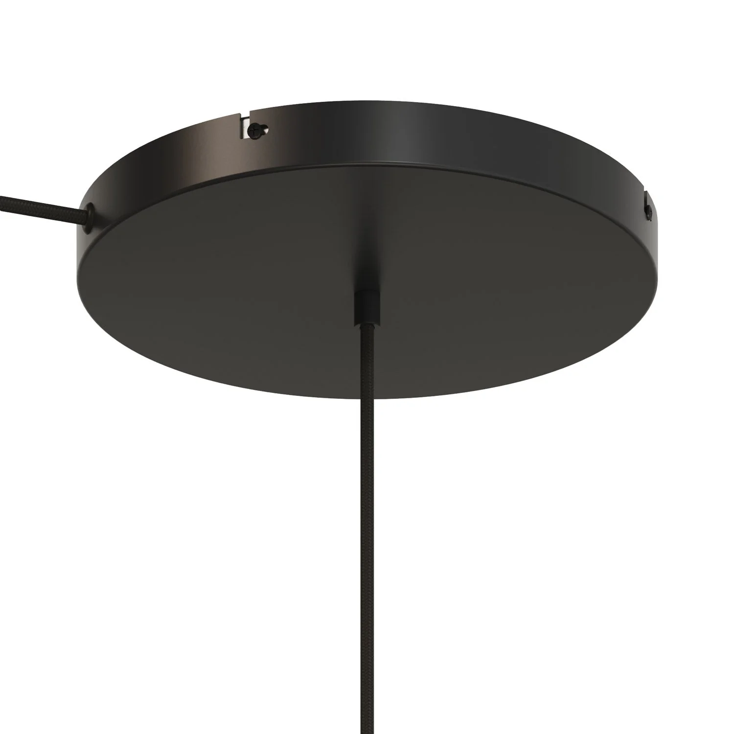 Pavillon rond en aluminium Ø 30 cm avec étrier et câble de mise à la terre, avec 1 trou central - Noir - Image 6