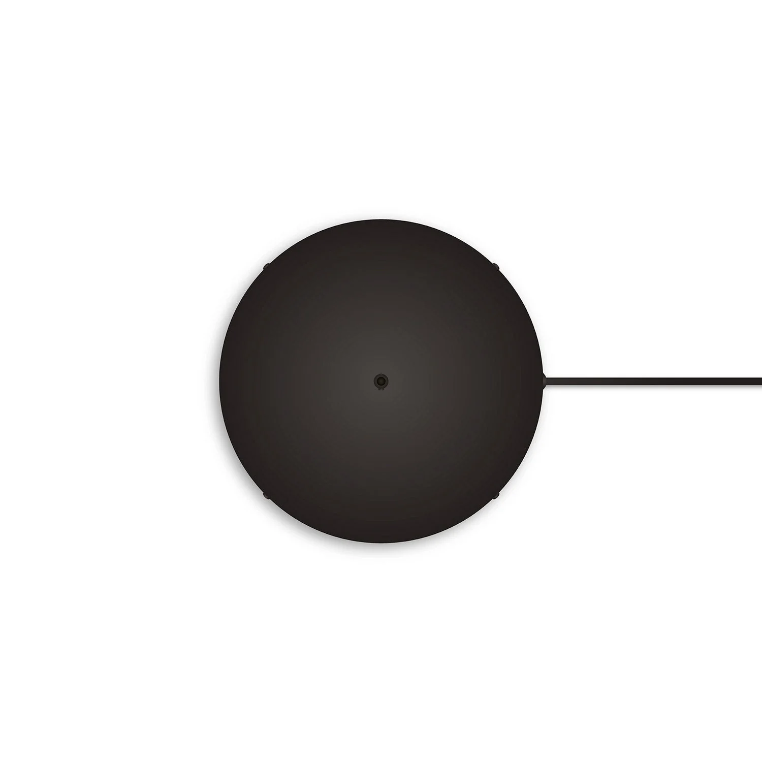 Pavillon rond en aluminium Ø 30 cm avec étrier et câble de mise à la terre, avec 1 trou central - Noir - Image 7