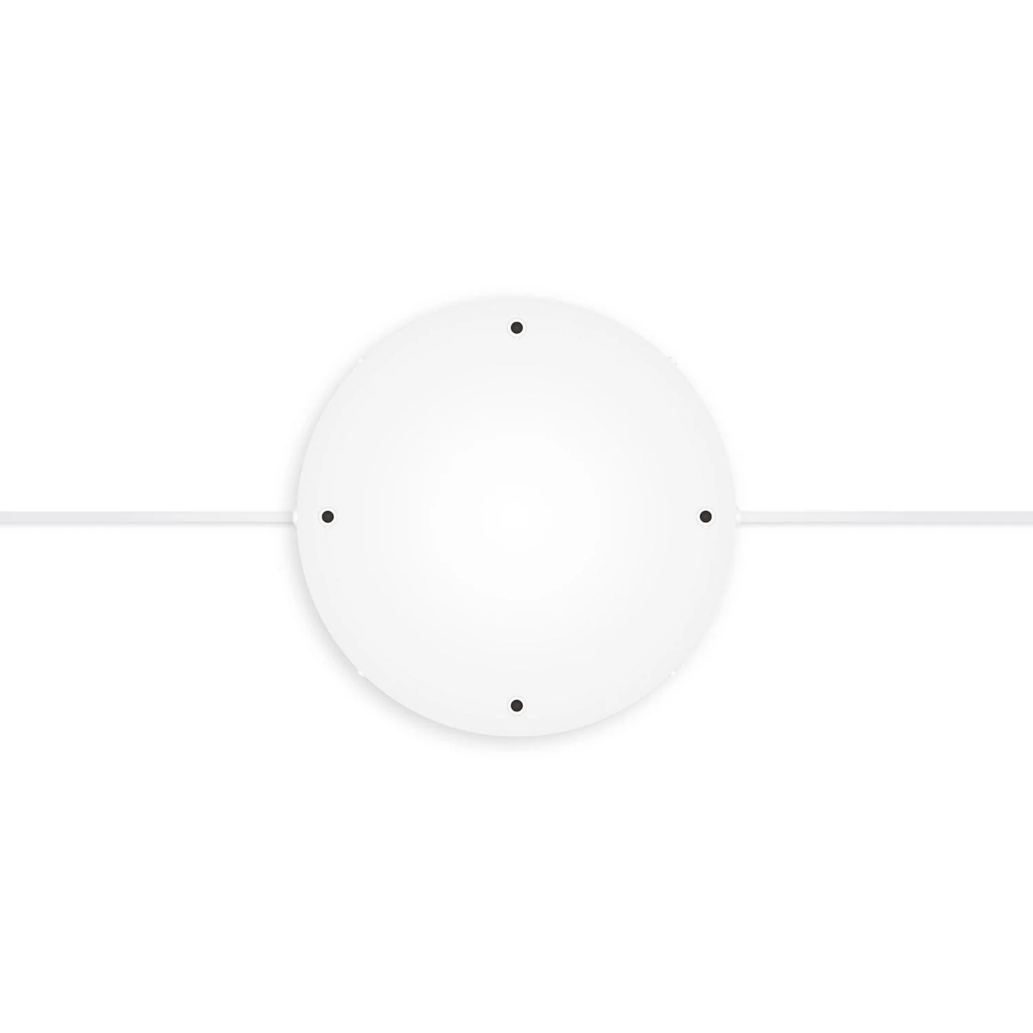 Pavillon rond en aluminium Ø 30 cm avec équerre et Câble de mise à la terre, avec 4 trous frontaux - Blanc Mat - Image 12