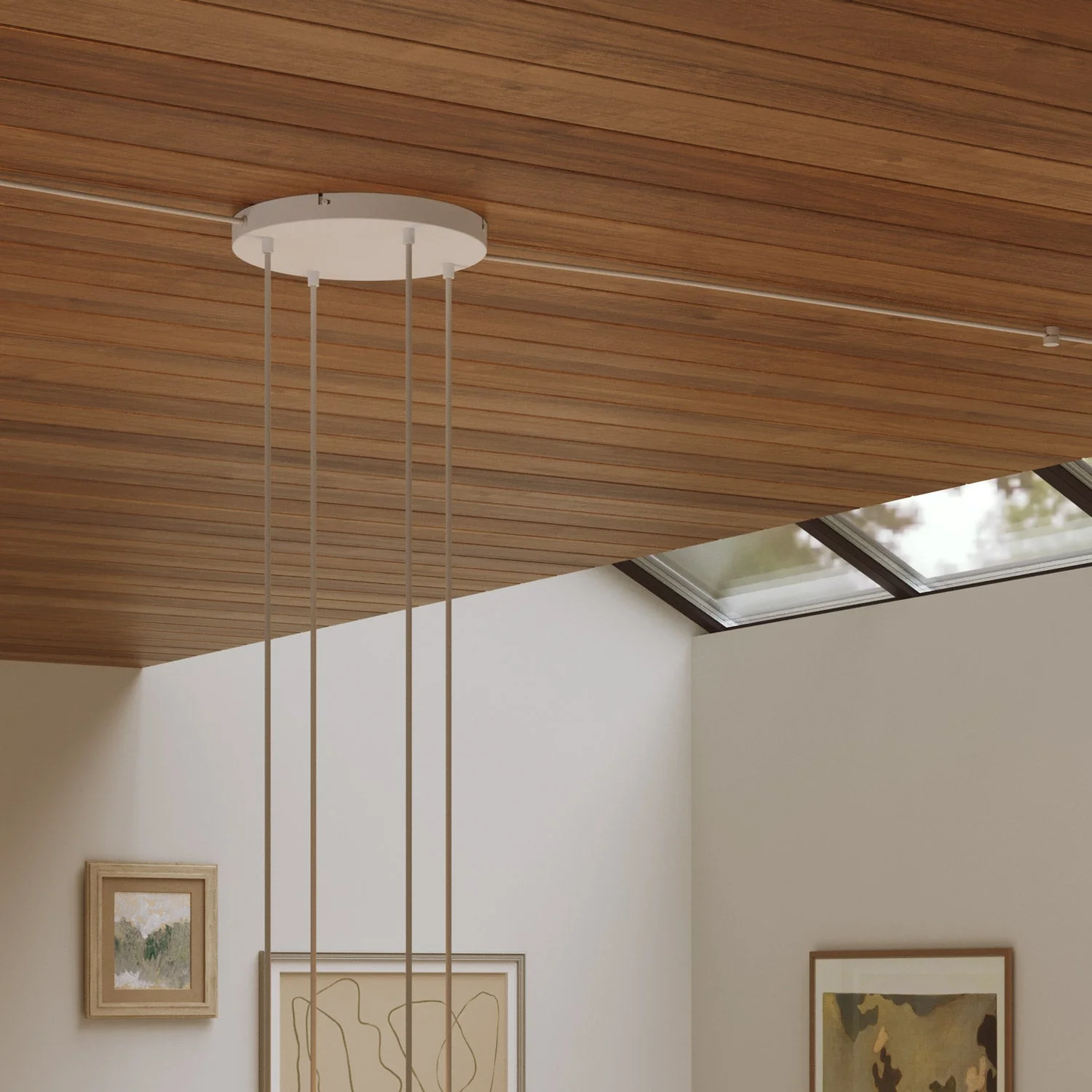 Pavillon rond en aluminium Ø 30 cm avec équerre et Câble de mise à la terre, avec 4 trous frontaux - Blanc Mat - Image 13