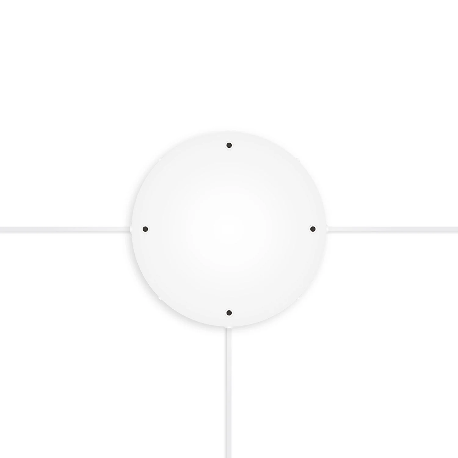 Pavillon rond en aluminium Ø 30 cm avec équerre et Câble de mise à la terre, avec 4 trous frontaux - Blanc Mat - Image 17