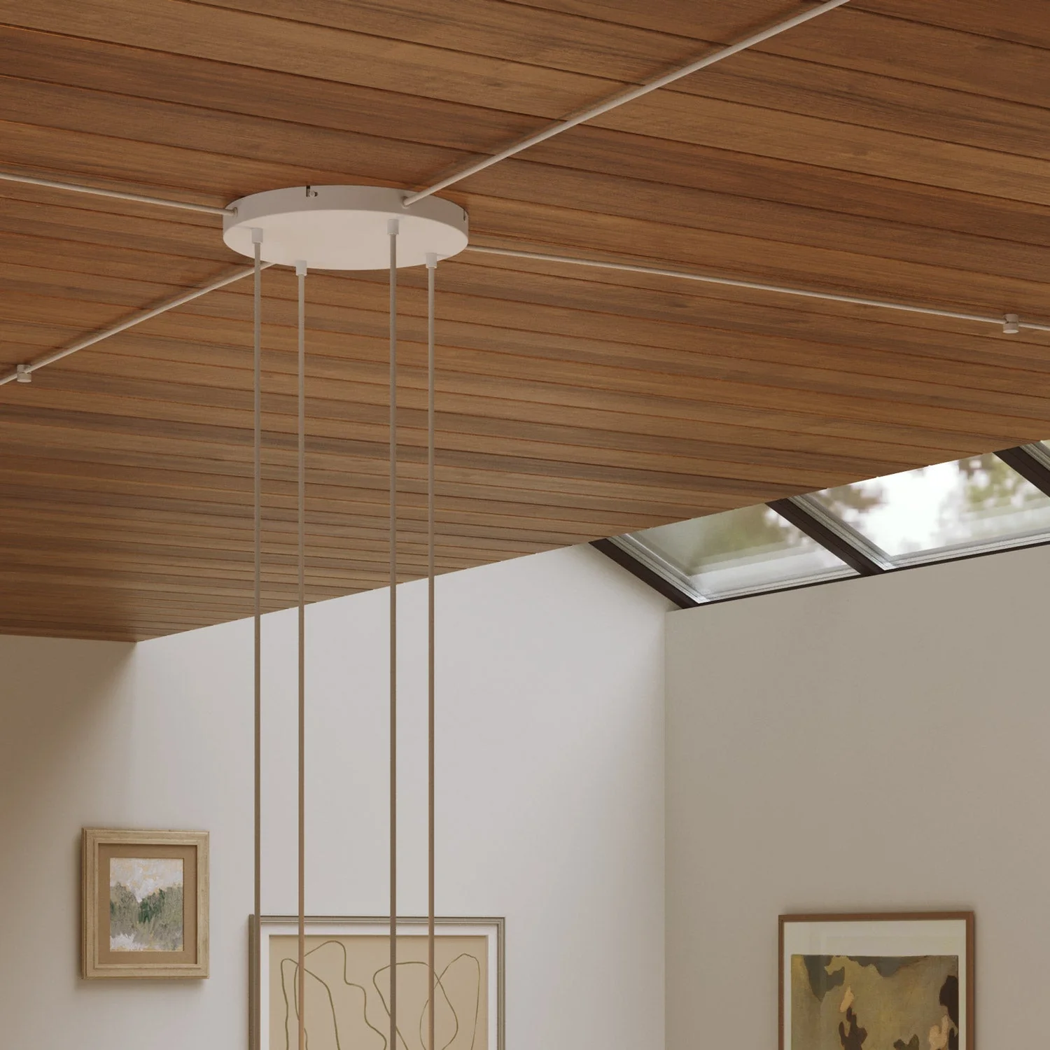 Pavillon rond en aluminium Ø 30 cm avec équerre et Câble de mise à la terre, avec 4 trous frontaux - Blanc Mat - Image 23