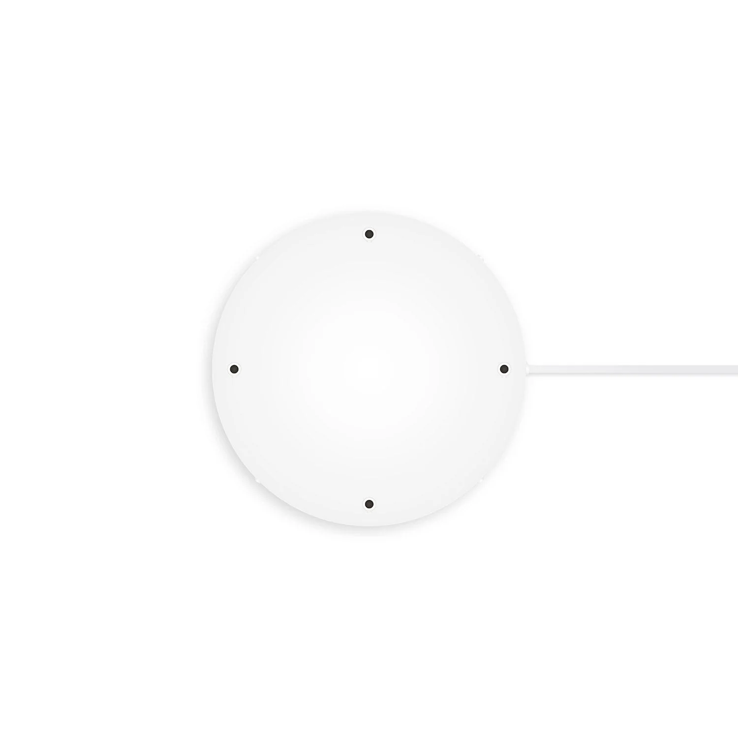 Pavillon rond en aluminium Ø 30 cm avec équerre et Câble de mise à la terre, avec 4 trous frontaux - Blanc Mat - Image 7