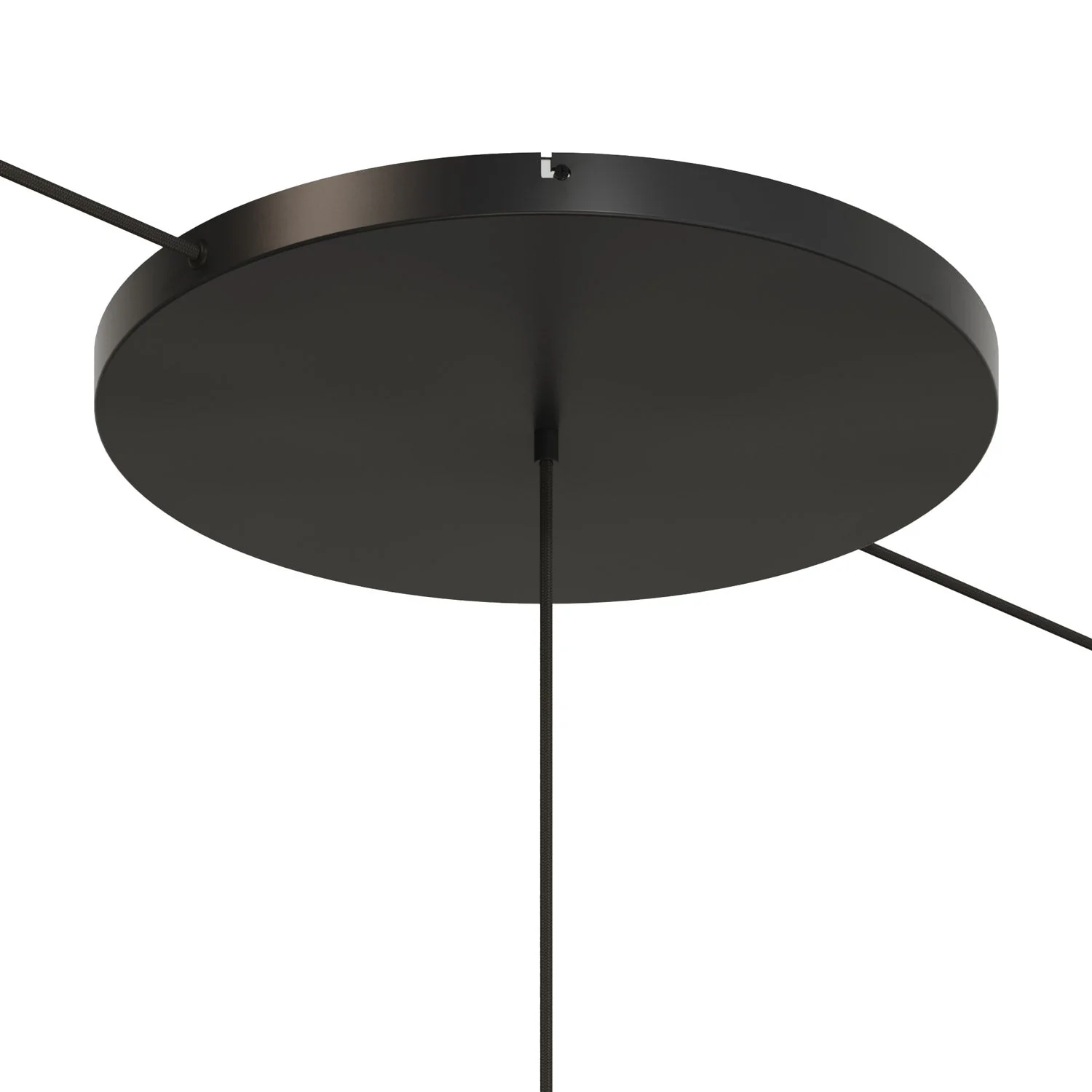 Pavillon rond en aluminium Ø 50 cm avec équerre et Câble de mise à la terre, avec 1 trou frontal - Noir - Image 11