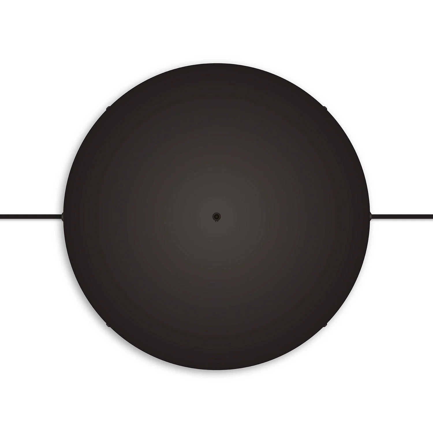 Pavillon rond en aluminium Ø 50 cm avec équerre et Câble de mise à la terre, avec 1 trou frontal - Noir - Image 12