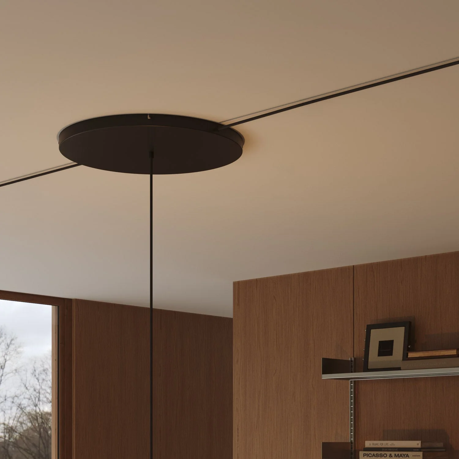 Pavillon rond en aluminium Ø 50 cm avec équerre et Câble de mise à la terre, avec 1 trou frontal - Noir - Image 13