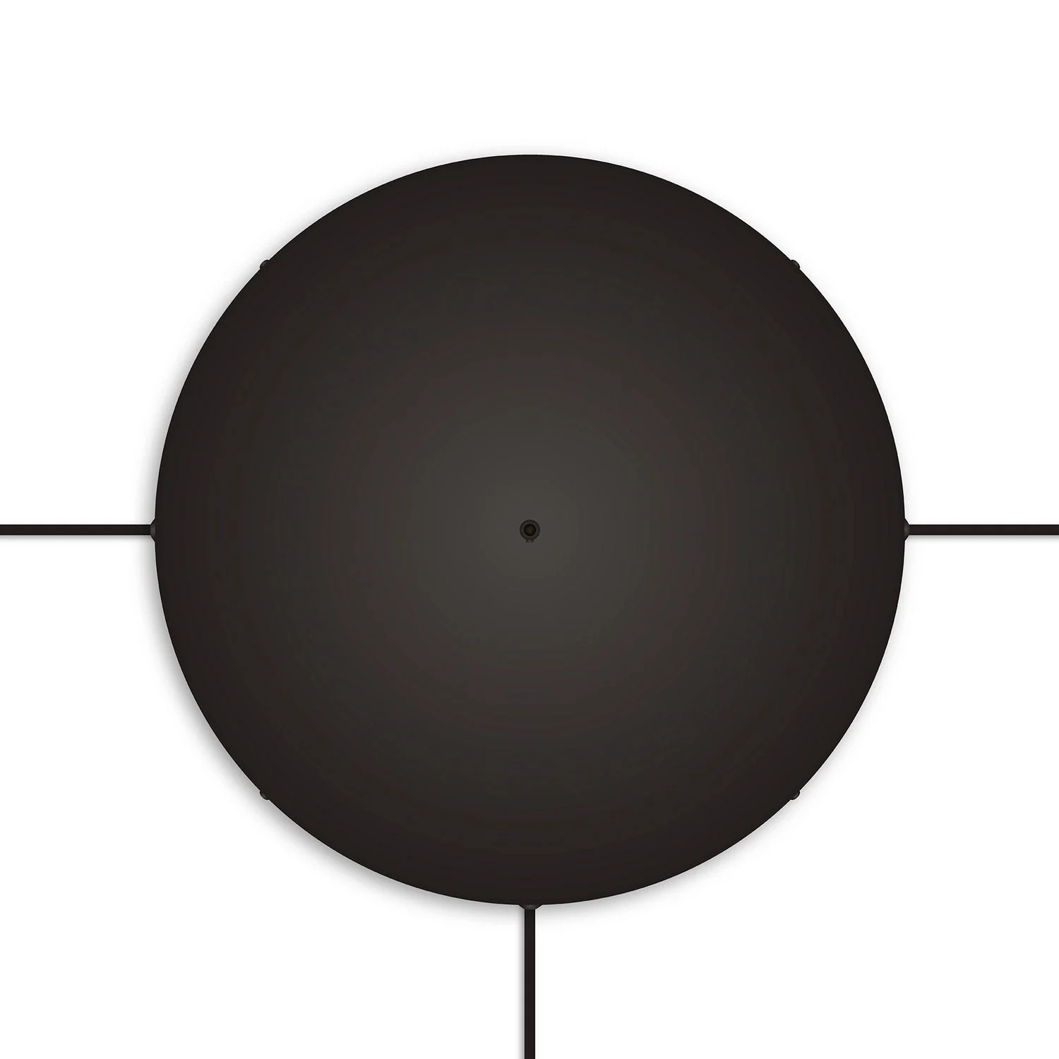 Pavillon rond en aluminium Ø 50 cm avec équerre et Câble de mise à la terre, avec 1 trou frontal - Noir - Image 17