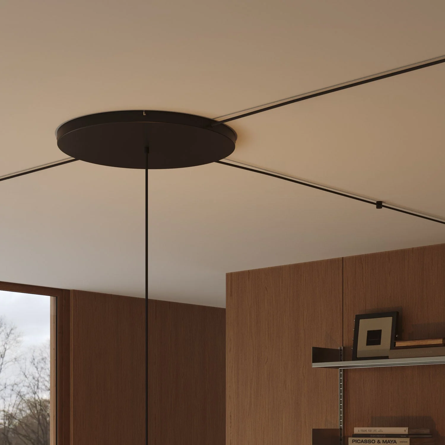 Pavillon rond en aluminium Ø 50 cm avec équerre et Câble de mise à la terre, avec 1 trou frontal - Noir - Image 18