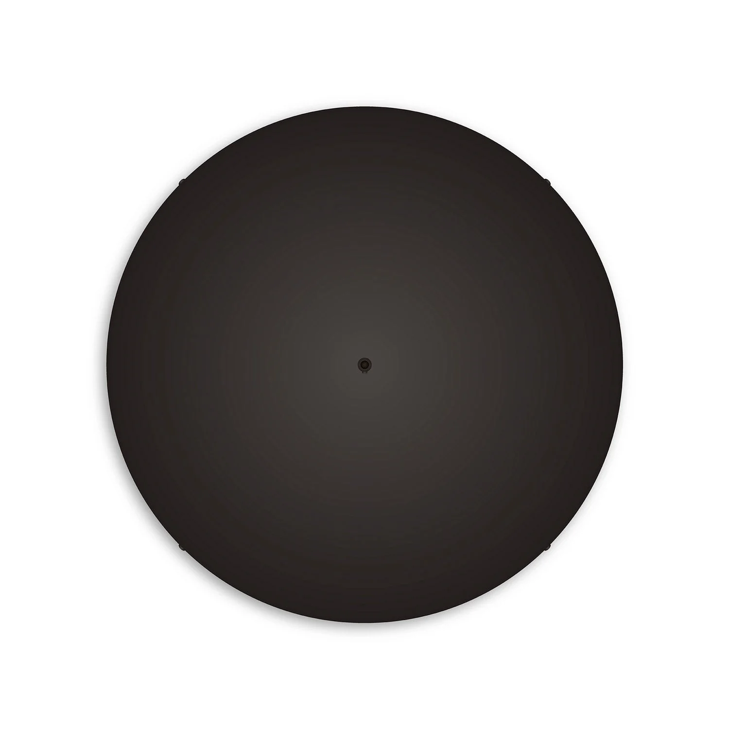 Pavillon rond en aluminium Ø 50 cm avec équerre et Câble de mise à la terre, avec 1 trou frontal - Noir - Image 2