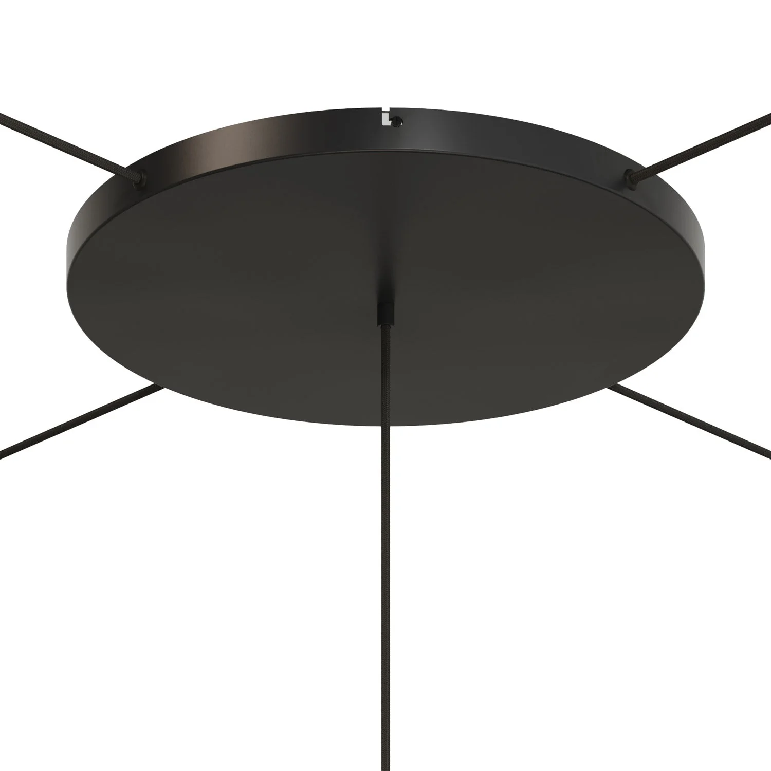 Pavillon rond en aluminium Ø 50 cm avec équerre et Câble de mise à la terre, avec 1 trou frontal - Noir - Image 21