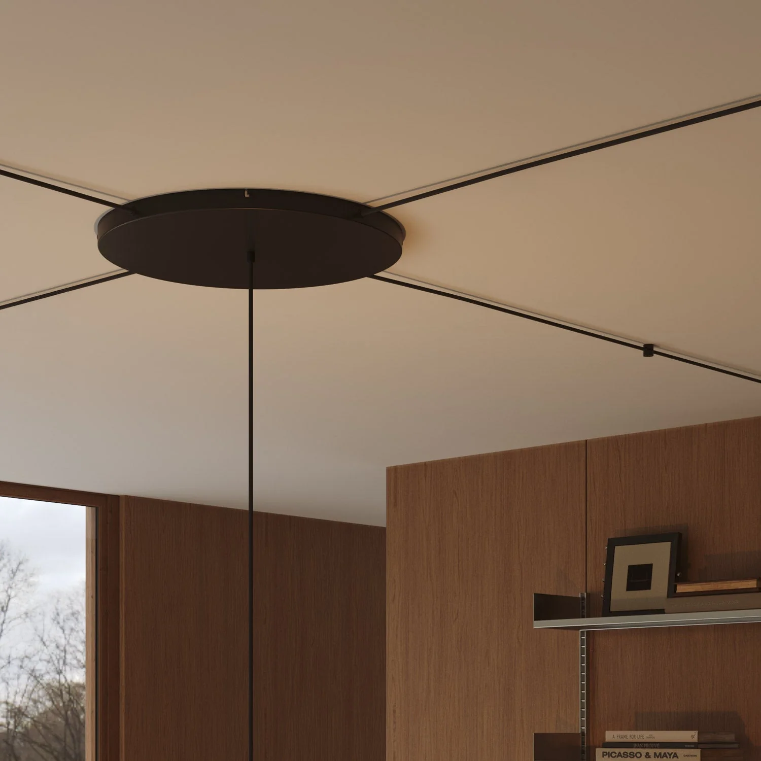 Pavillon rond en aluminium Ø 50 cm avec équerre et Câble de mise à la terre, avec 1 trou frontal - Noir - Image 23