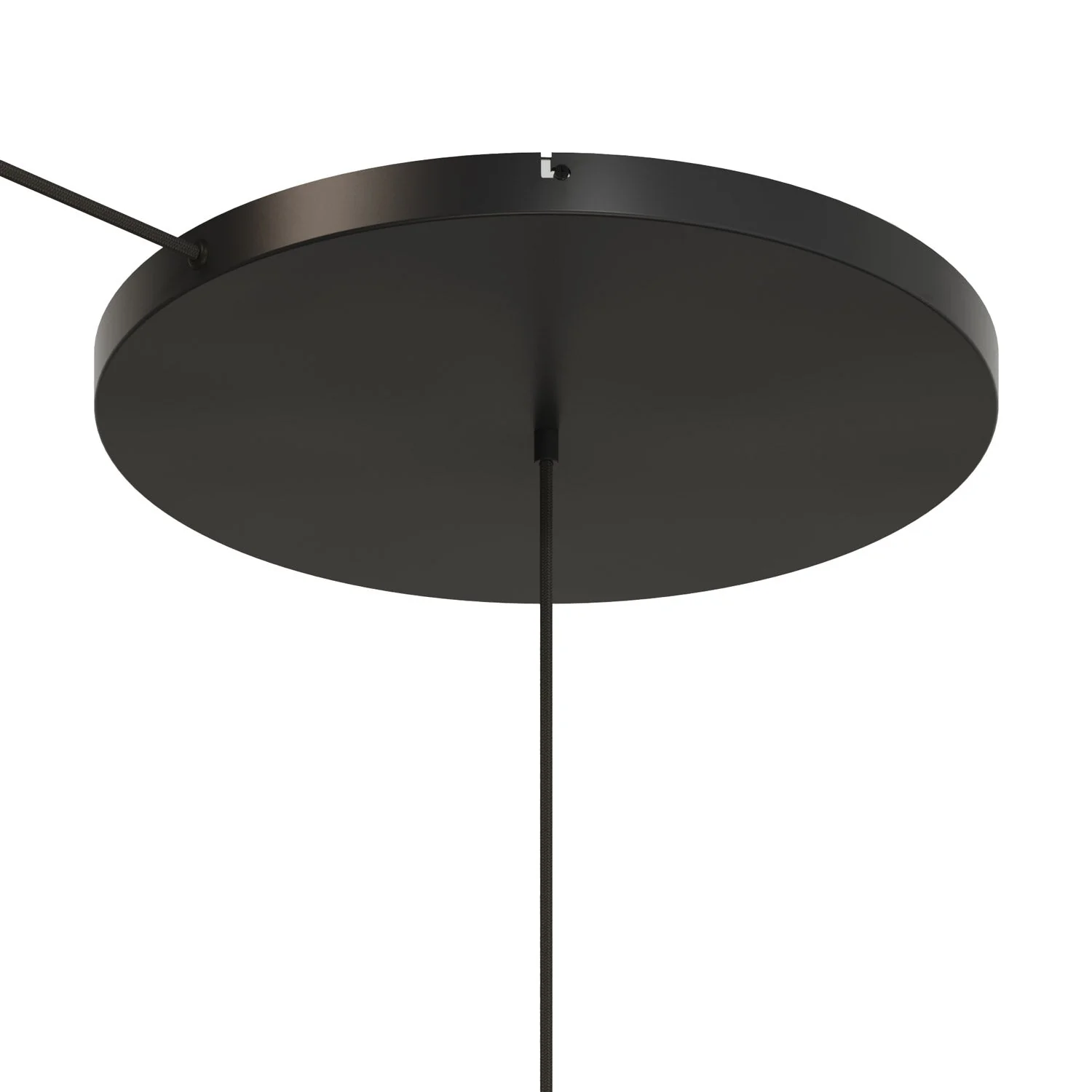 Pavillon rond en aluminium Ø 50 cm avec équerre et Câble de mise à la terre, avec 1 trou frontal - Noir - Image 6
