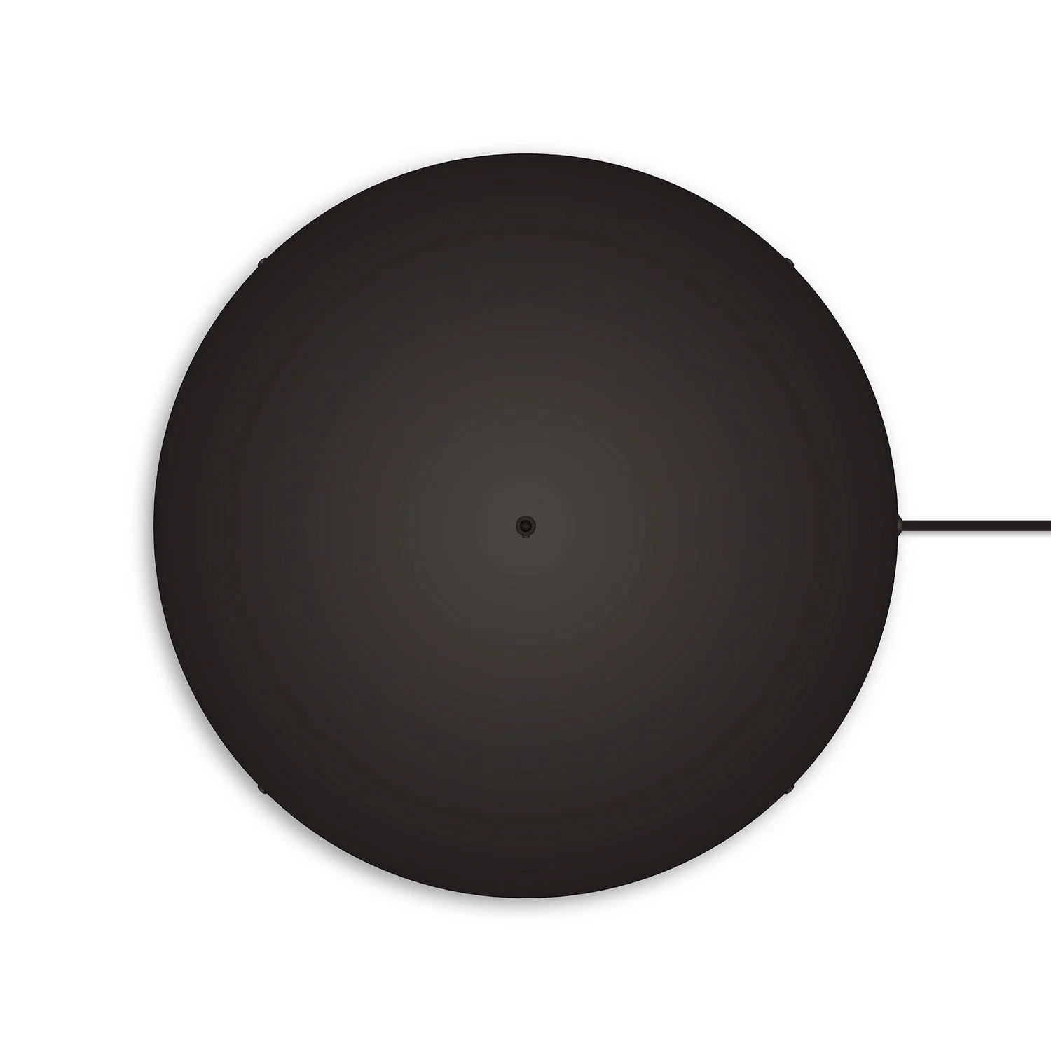 Pavillon rond en aluminium Ø 50 cm avec équerre et Câble de mise à la terre, avec 1 trou frontal - Noir - Image 7
