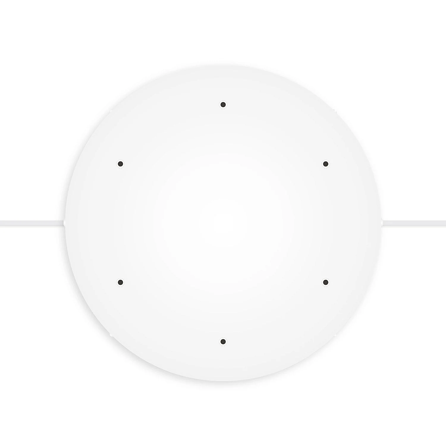 Pavillon rond en aluminium Ø 50 cm avec étrier et câble de mise à la terre, avec 6 trous frontaux - Blanc Mat - Image 12