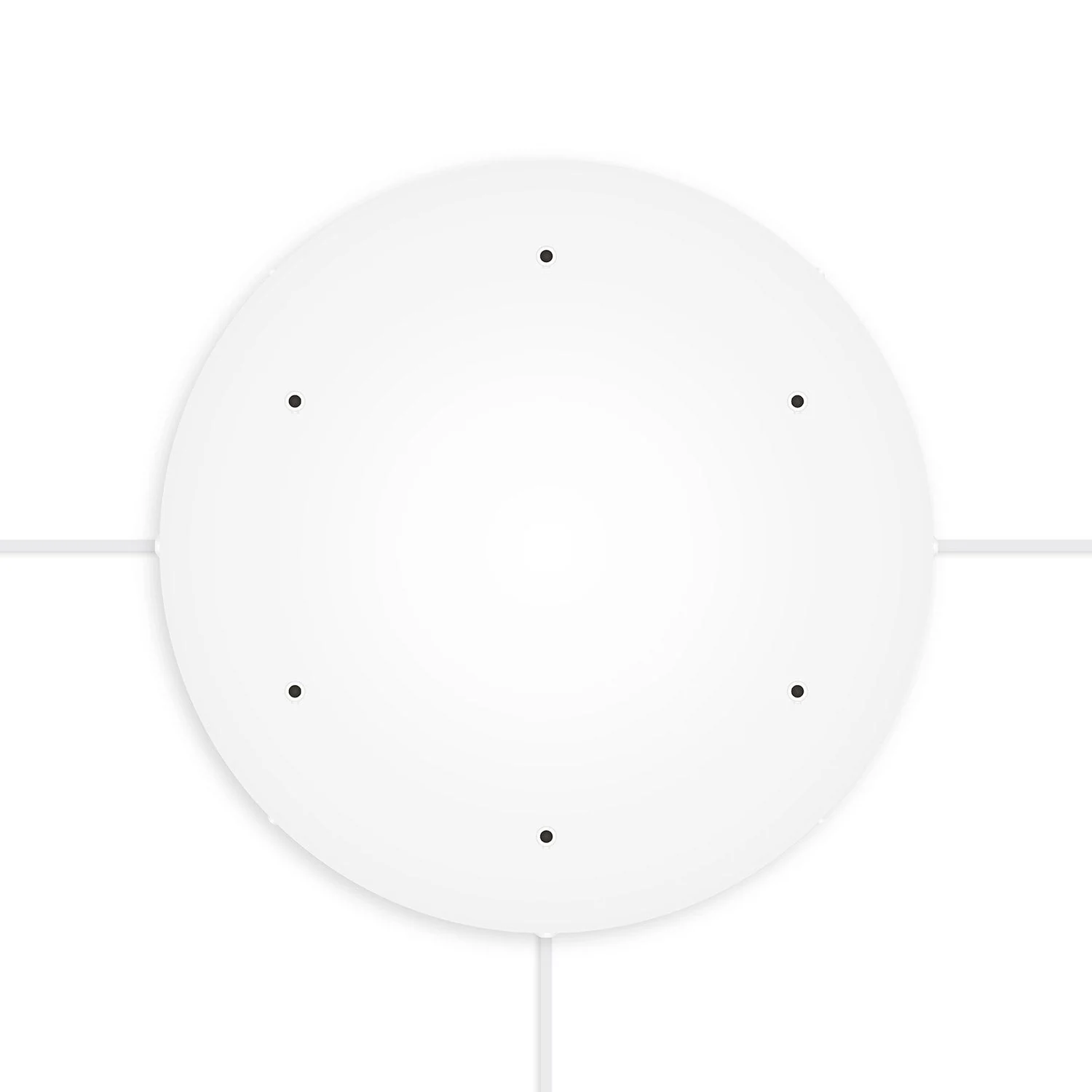 Pavillon rond en aluminium Ø 50 cm avec étrier et câble de mise à la terre, avec 6 trous frontaux - Blanc Mat - Image 17