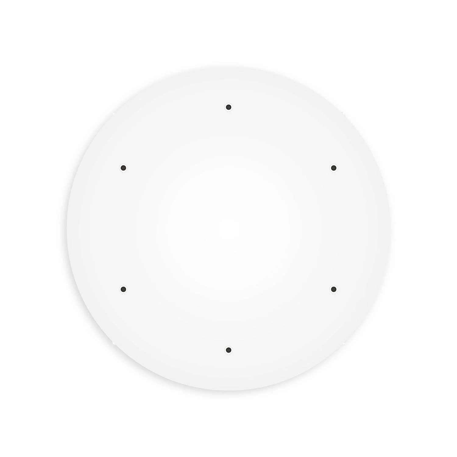 Pavillon rond en aluminium Ø 50 cm avec étrier et câble de mise à la terre, avec 6 trous frontaux - Blanc Mat - Image 2