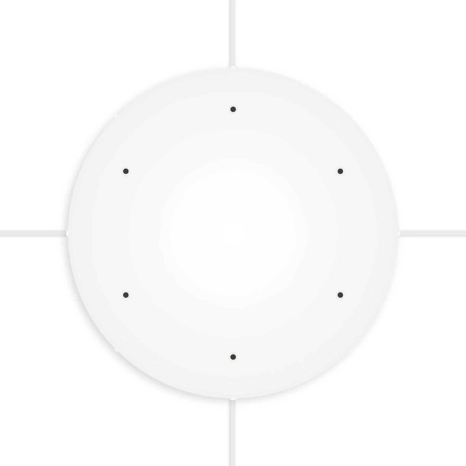 Pavillon rond en aluminium Ø 50 cm avec étrier et câble de mise à la terre, avec 6 trous frontaux - Blanc Mat - Image 22