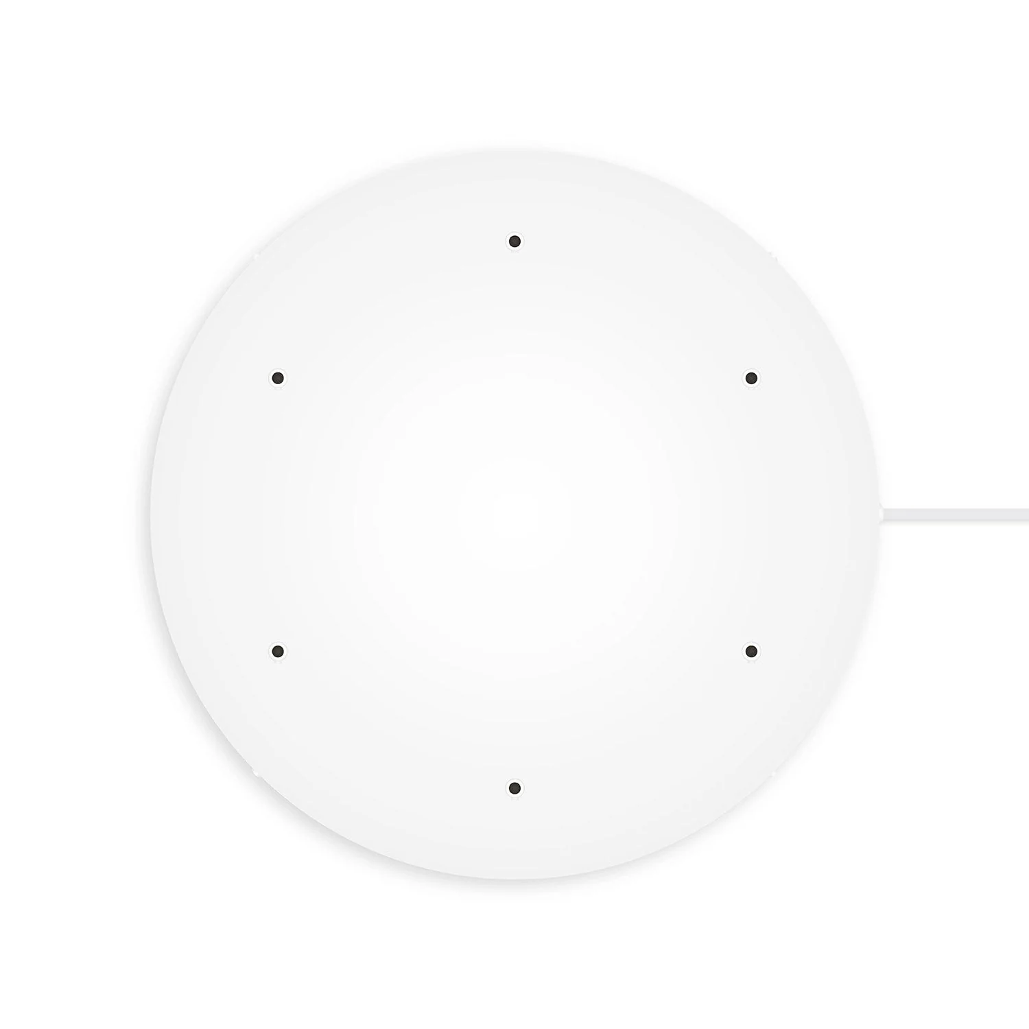 Pavillon rond en aluminium Ø 50 cm avec étrier et câble de mise à la terre, avec 6 trous frontaux - Blanc Mat - Image 7