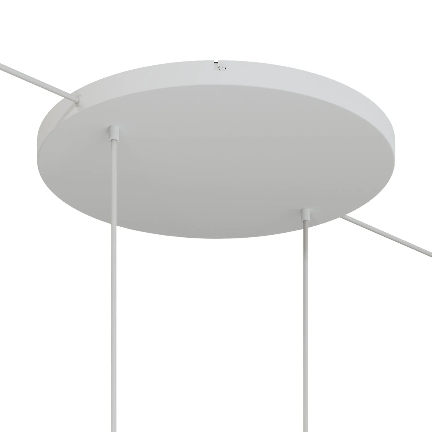 Pavillon rond en aluminium Ø 50 cm avec étrier et câble de mise à la terre, avec 2 trous frontaux - Blanc Mat - Image 11