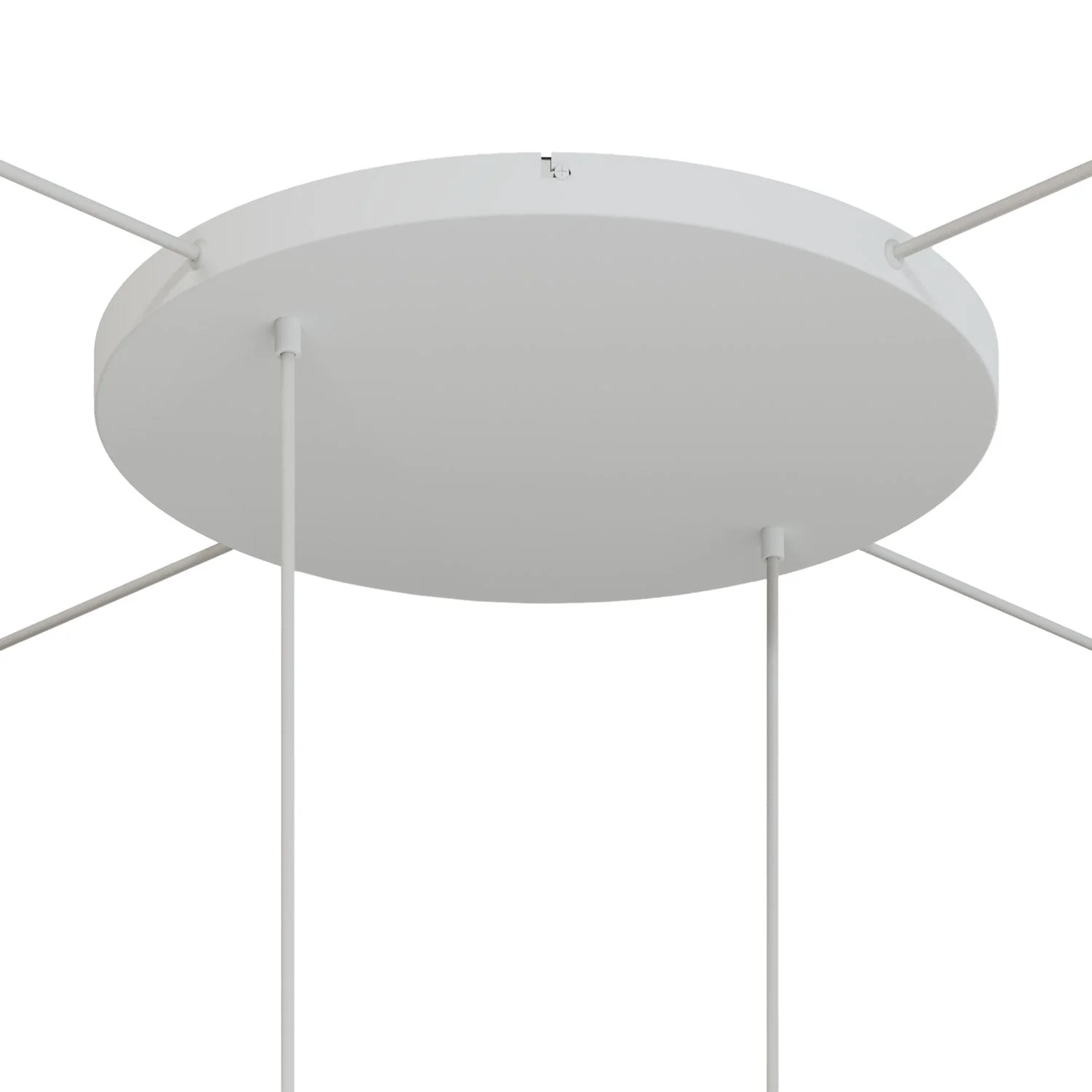 Pavillon rond en aluminium Ø 50 cm avec étrier et câble de mise à la terre, avec 2 trous frontaux - Blanc Mat - Image 21