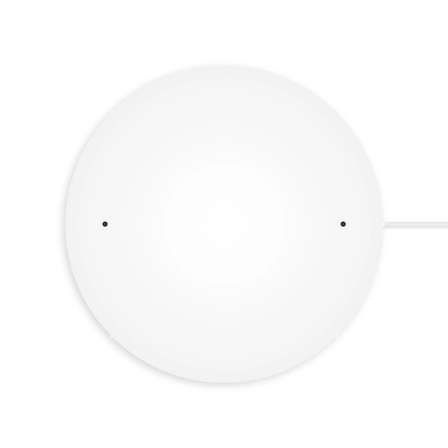 Pavillon rond en aluminium Ø 50 cm avec étrier et câble de mise à la terre, avec 2 trous frontaux - Blanc Mat - Image 7