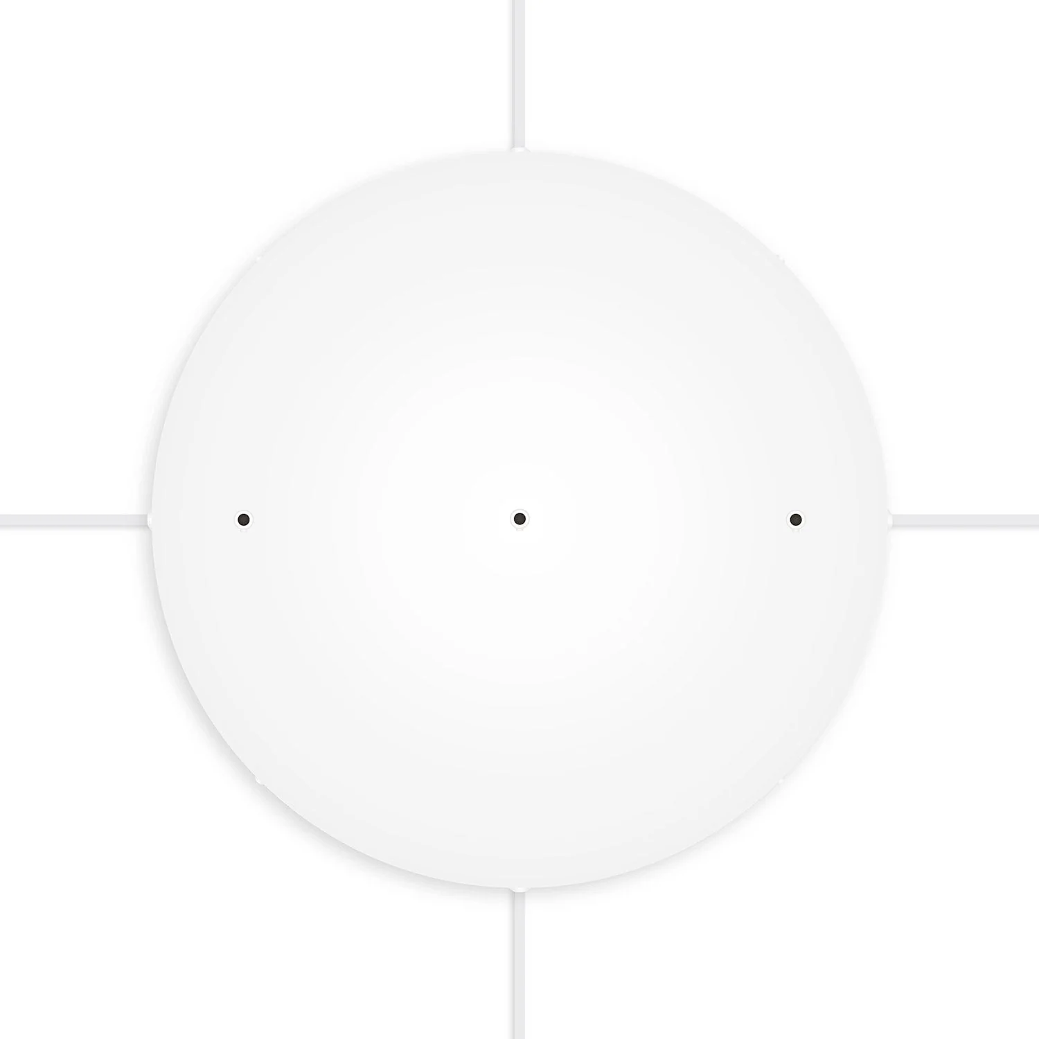 Pavillon rond en aluminium Ø 50 cm avec équerre et Câble de mise à la terre, avec 3 trous en ligne frontaux -  Blanc Mat - Image 22