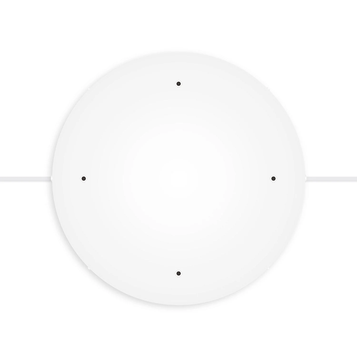 Pavillon rond en aluminium Ø 50 cm avec étrier et câble de mise à la terre, avec 4 trous frontaux - Blanc Mat - Image 12