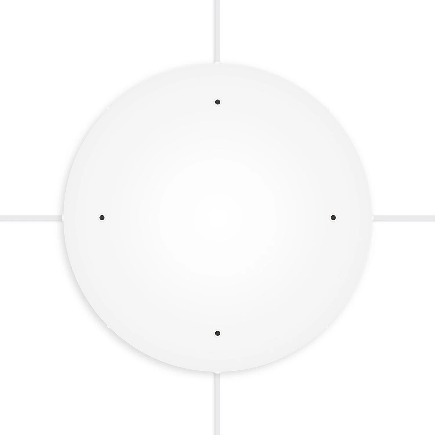 Pavillon rond en aluminium Ø 50 cm avec étrier et câble de mise à la terre, avec 4 trous frontaux - Blanc Mat - Image 22