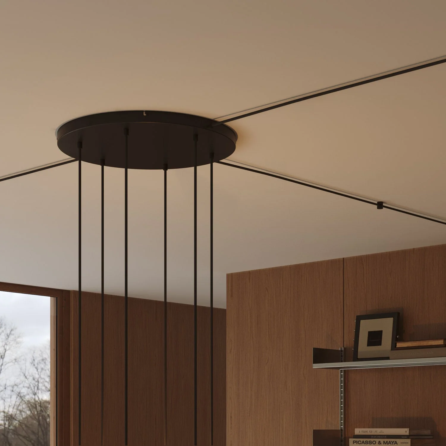 Pavillon rond en aluminium Ø 50 cm avec équerre et Câble de mise à la terre, avec 6 trous frontaux - Noir - Image 18