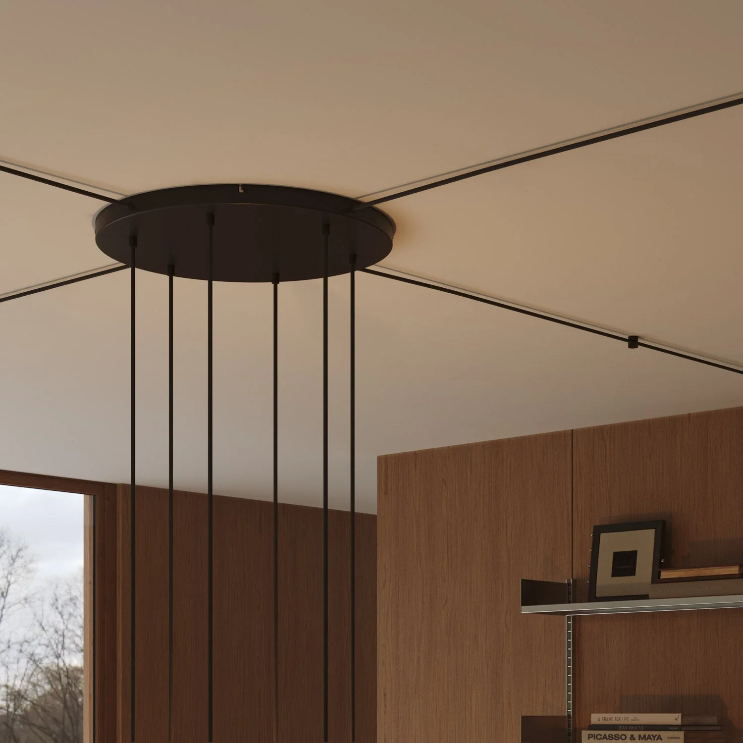 Pavillon rond en aluminium Ø 50 cm avec équerre et Câble de mise à la terre, avec 6 trous frontaux - Noir - Image 23