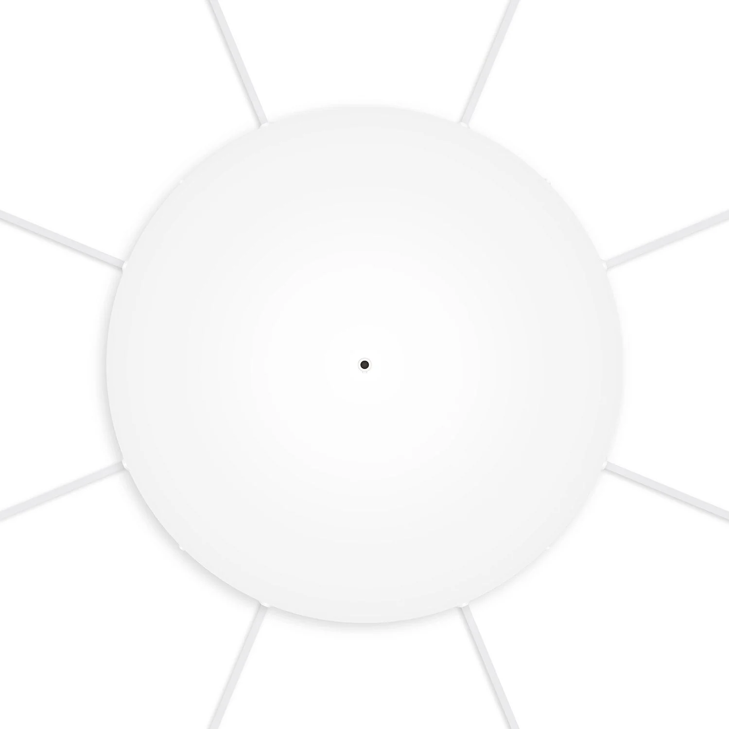 Pavillon rond en aluminium Ø 50 cm avec étrier et câble de mise à la terre, avec 8 trous latéraux - Blanc Mat - Image 2
