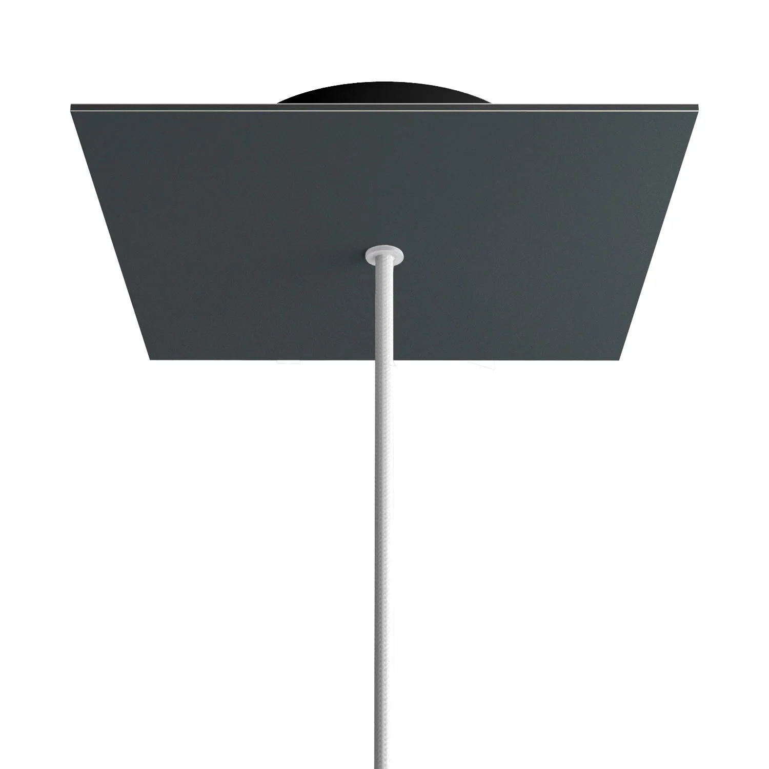 Pavillon Rose-One carré, 200 mm avec 1 trou et 4 trous latéraux - Anthracite - Image 8