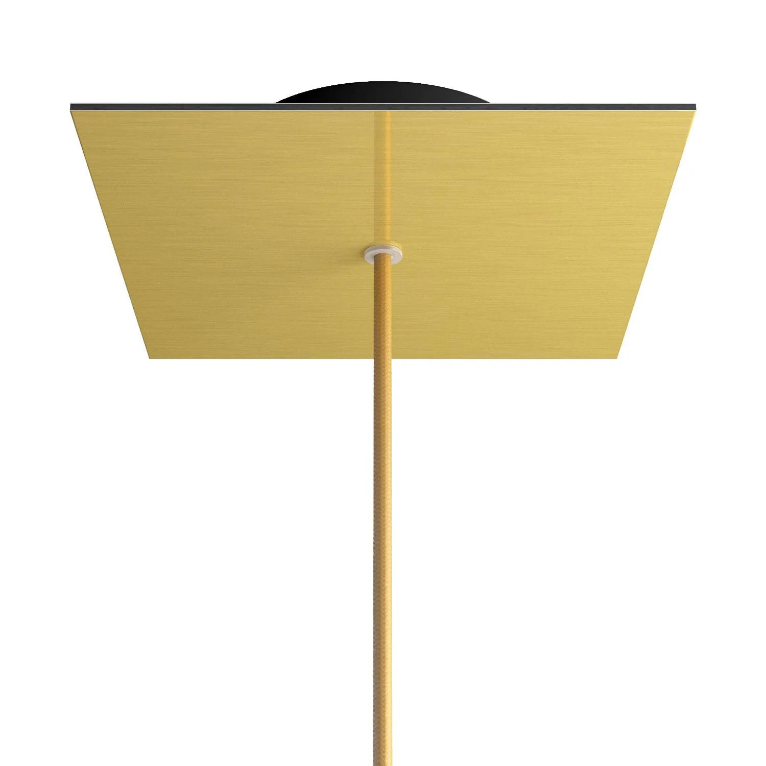 Pavillon Rose-One carré, 200 mm avec 1 trou et 4 trous latéraux - Dibond Laiton satiné - Image 8
