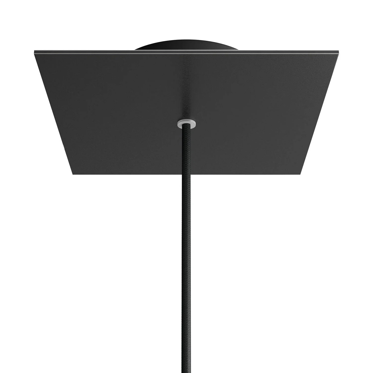 Pavillon Rose-One carré, 200 mm avec 1 trou et 4 trous latéraux - Noir mat - Image 8