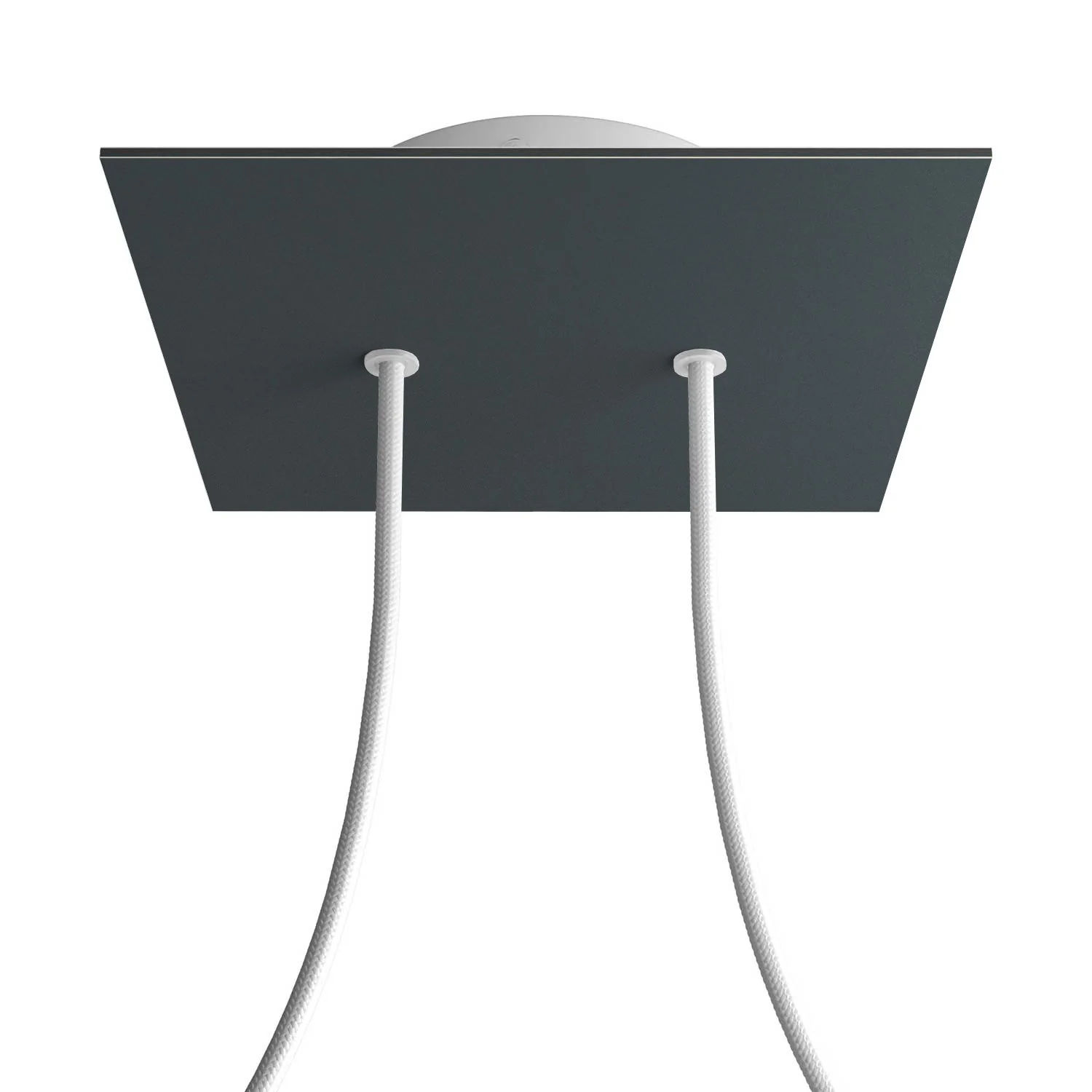 Pavillon Rose-One carré, 200 mm avec 2 trous et 4 trous latéraux - Anthracite