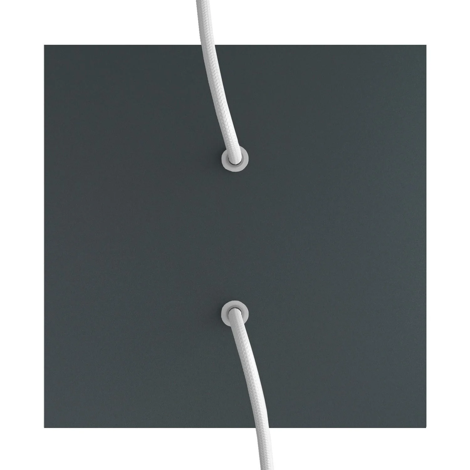 Pavillon Rose-One carré, 200 mm avec 2 trous et 4 trous latéraux - Anthracite - Image 2