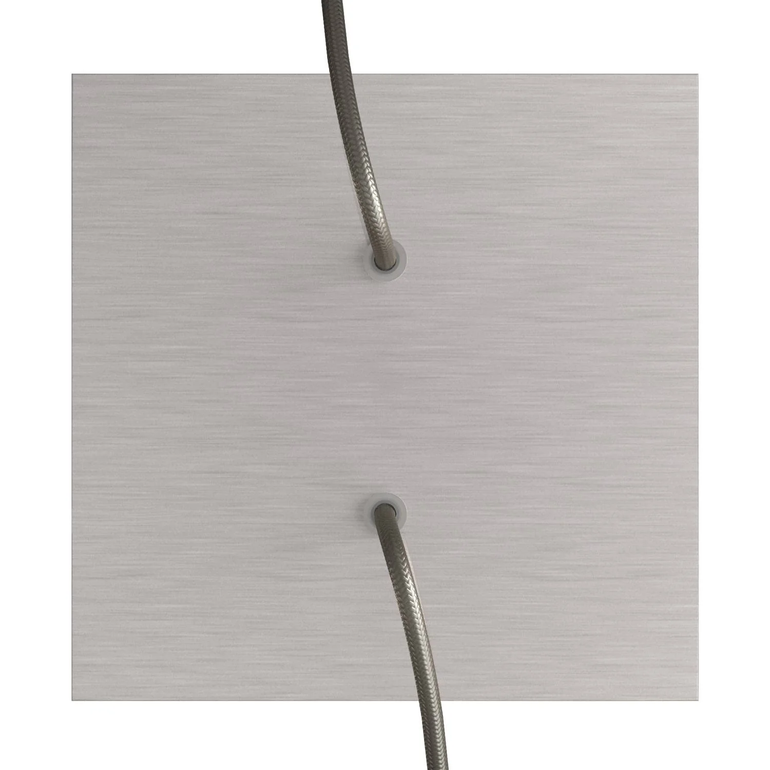 Pavillon Rose-One carré, 200 mm avec 2 trous et 4 trous latéraux - Dibond Acier satiné - Image 2