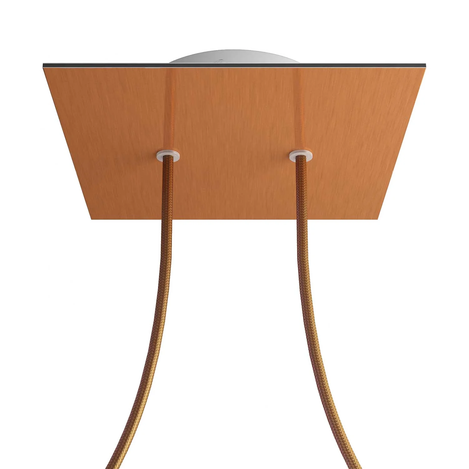 Pavillon Rose-One carré, 200 mm avec 2 trous et 4 trous latéraux - Dibond Cuivre satiné